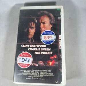 Clint Eastwood Charlie Sheen The Rookie 1990 VHS Tape Warner Bros. Adult Action